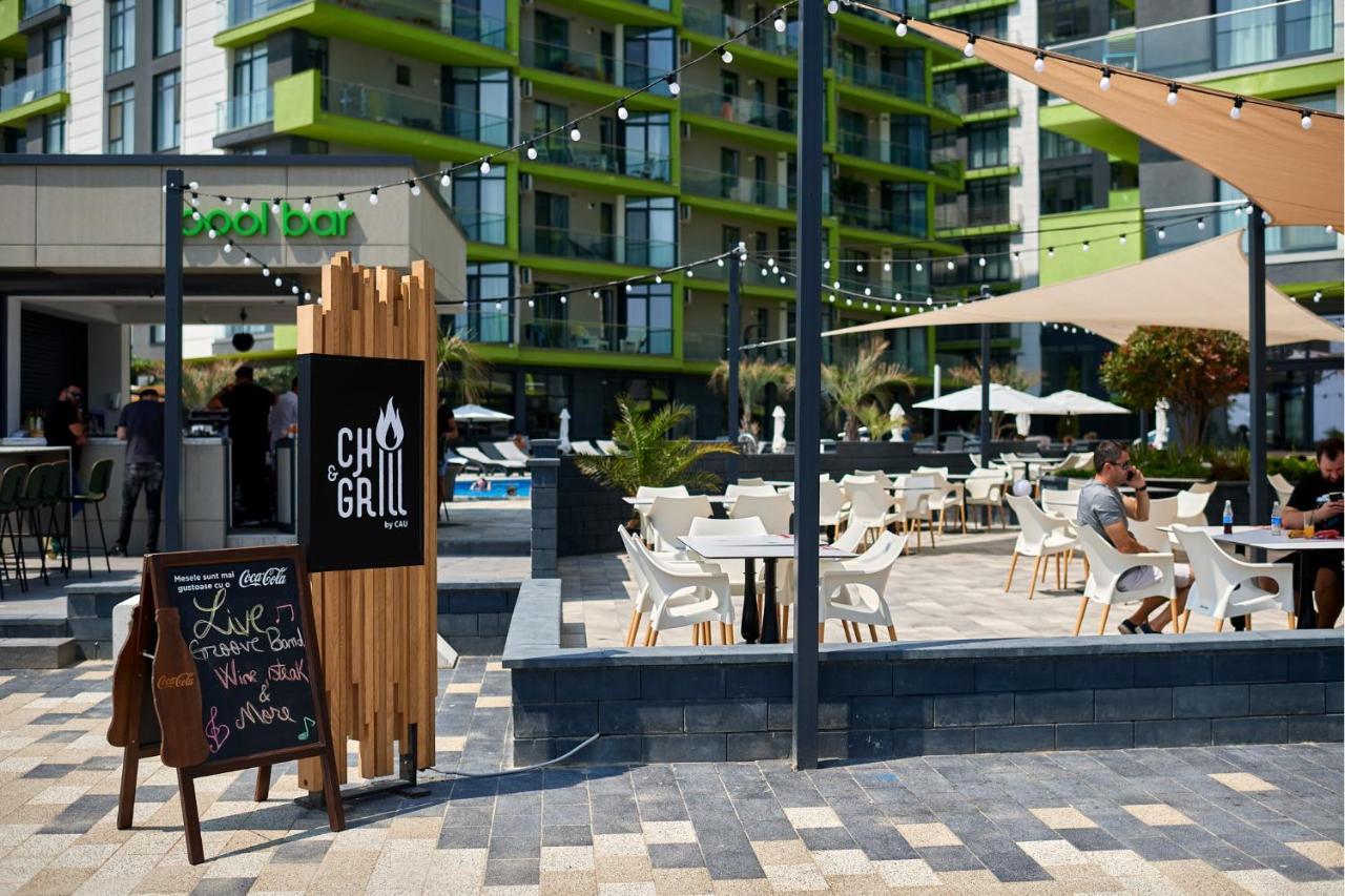 Sunfest Aparthotel Pool & Spa Mamaia Nord Năvodari Buitenkant foto